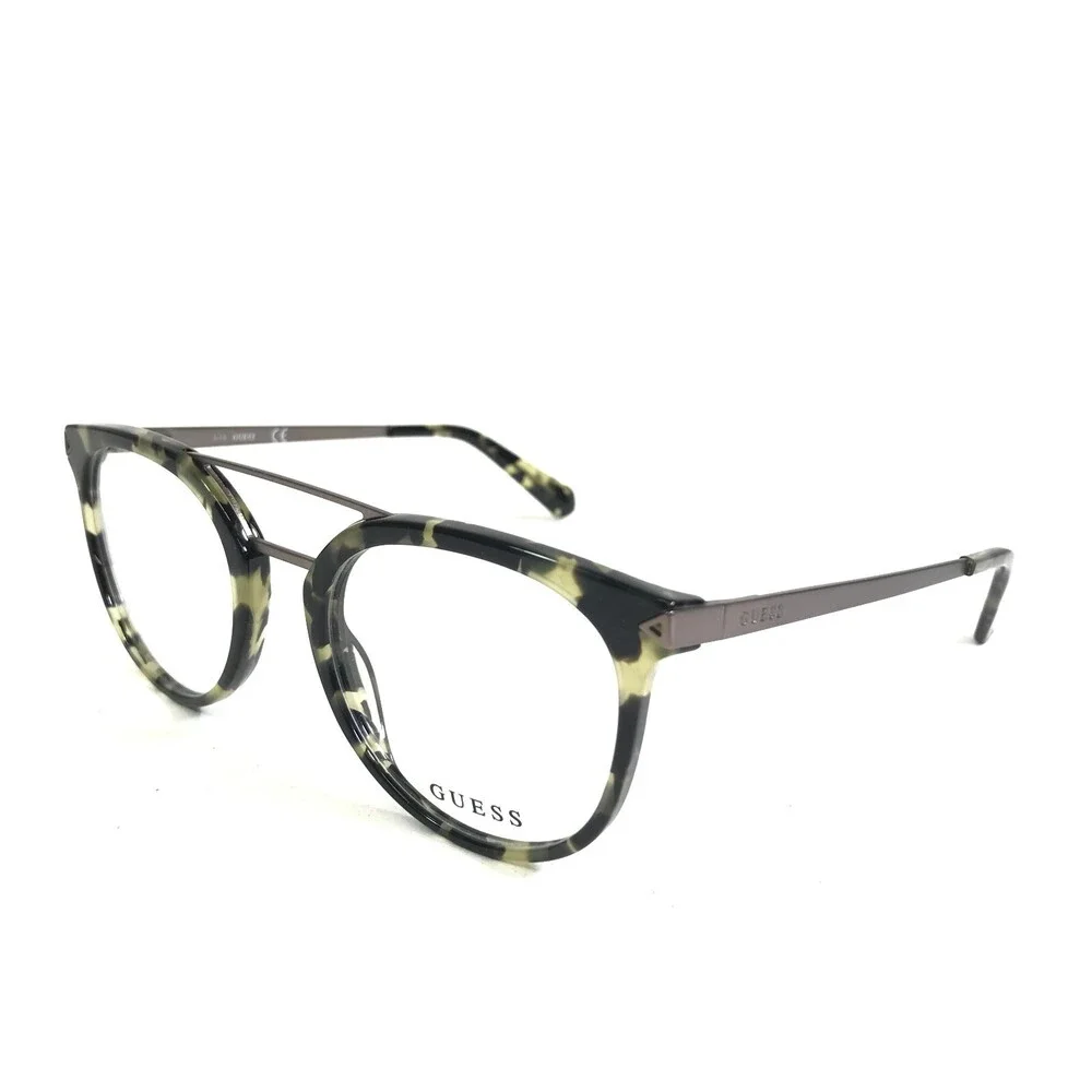 Guess Eyeglasses Frames GU1964 097 Gray Tortoise Gunmetal Round 52-20-145